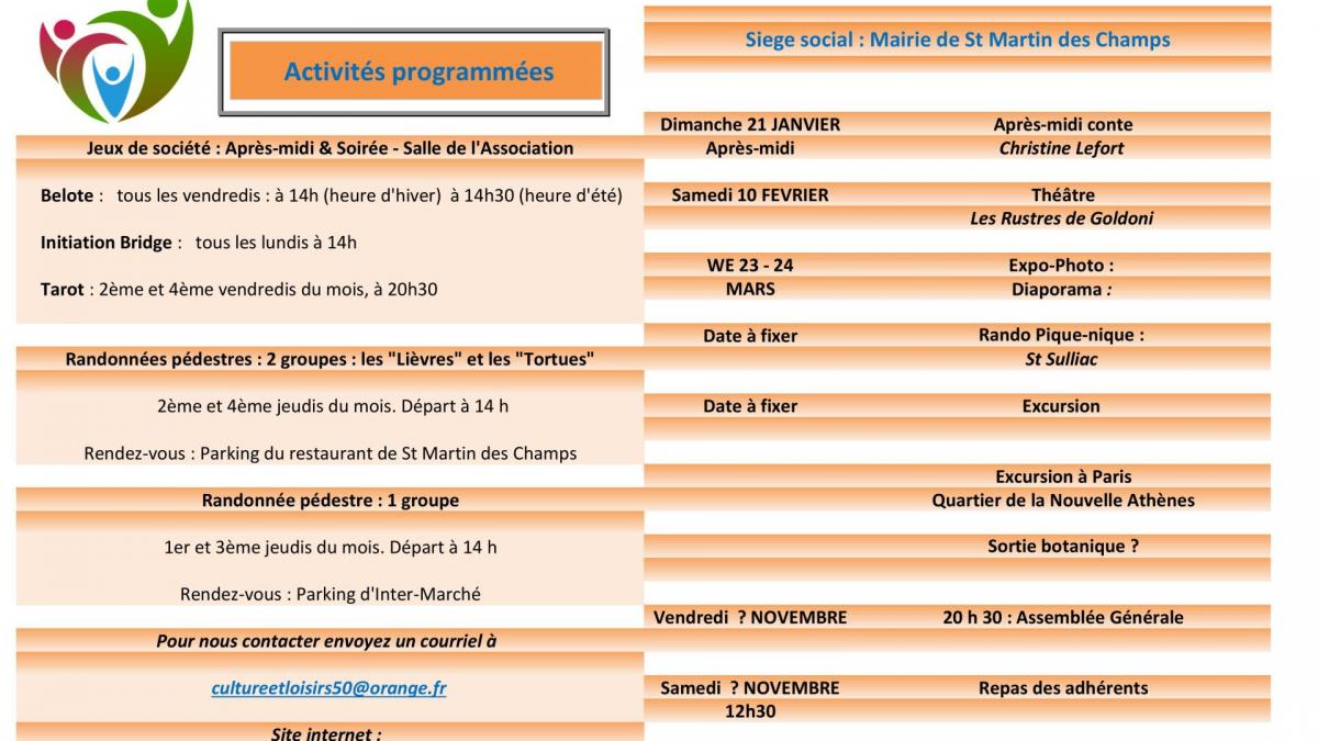 Activites et programme 2024